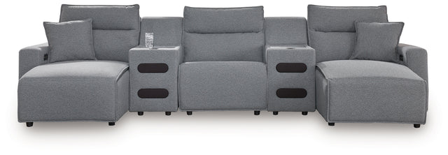 Furniture City Houma - Ashley Furniture - ModMax II 5-Piece Power Reclining Sectional with Chaise - 5-Piece Power Reclining Sectional with Chaise - 65906S15
