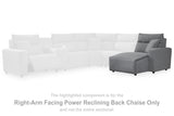 Furniture City Houma - Ashley Furniture - ModMax II Sectional - RAF Press Back Power Chaise / Salt and Pepper - 6590697