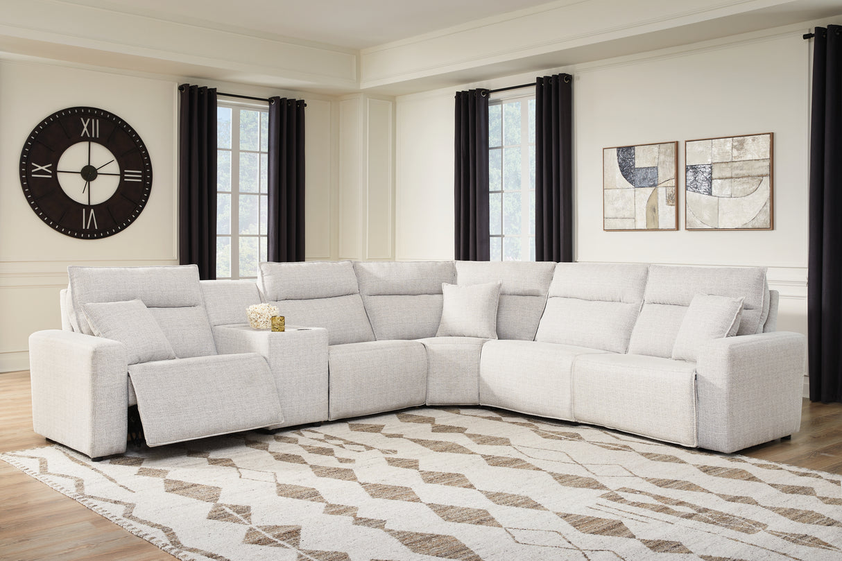 Furniture City Houma - Ashley Furniture - ModMax II 6-Piece Reclining Sectional with Console - 6-Piece Reclining Sectional with Console / Stone - 65907S36