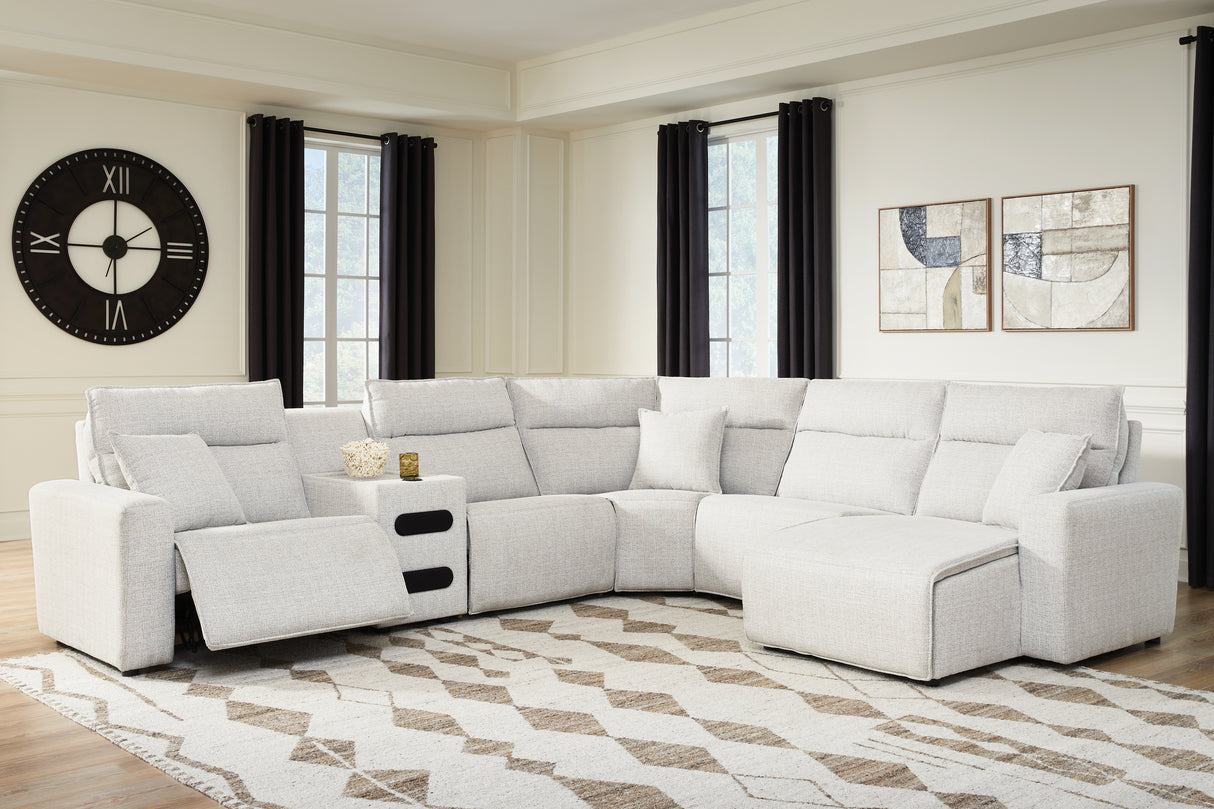 ModMax II 6-Piece Reclining Sectional with Chaise and Audio Console