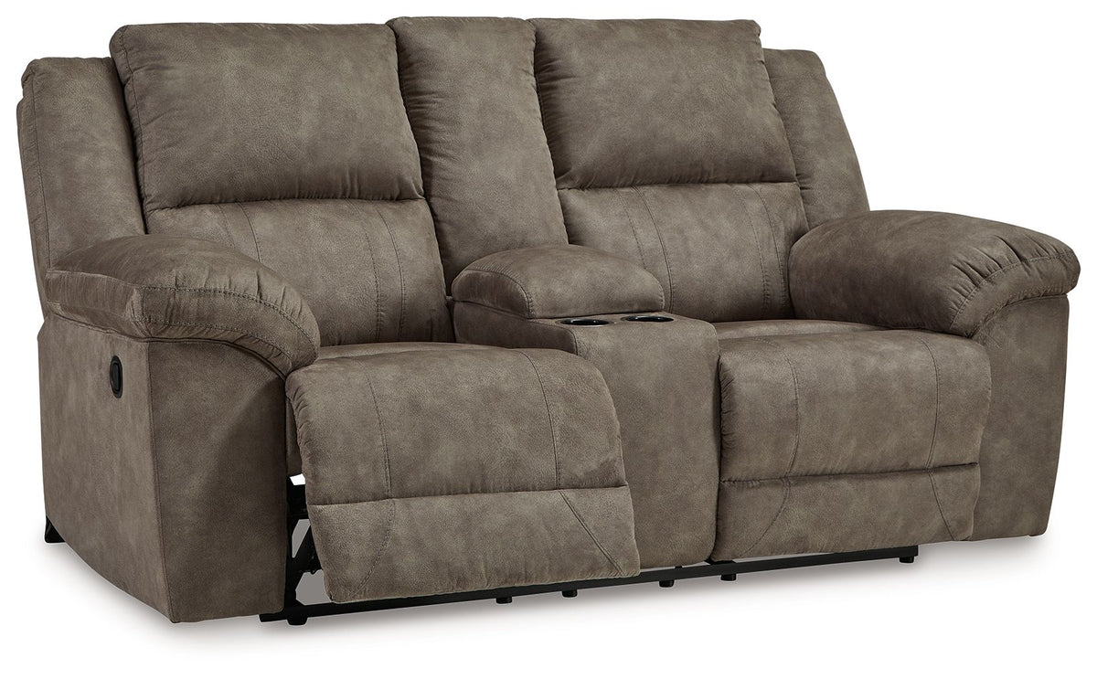 Laresview - Dbl Reclining Loveseat with Console - Fossil