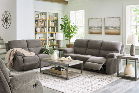 Furniture City Houma - Ashley Furniture - Scranto Reclining Sofa, Loveseat and Recliner - Reclining Sofa, Loveseat and Recliner - 66502U3