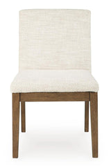 Marxmore - Dining Upholstered Side Chair (Set of 2) - Beige / Brown