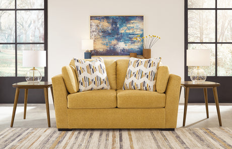 Furniture City Houma - Ashley Furniture - Keerwick Loveseat - Loveseat / Sunflower - 6750635