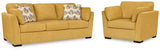 Furniture City Houma - Ashley Furniture - Keerwick Sofa and Oversized Chair - Sofa and Oversized Chair / Sunflower - 67506U4