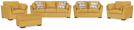 Furniture City Houma - Ashley Furniture - Keerwick Sofa, Loveseat, Ottoman and 2 Chairs - Sofa, Loveseat, Ottoman and 2 Chairs - 67506U5
