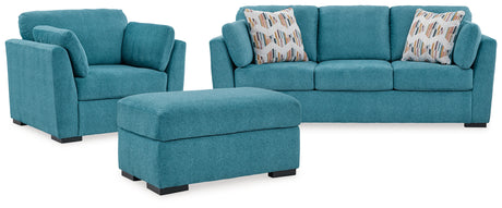 Furniture City Houma - Ashley Furniture - Keerwick Queen Sofa Sleeper, Loveseat and Ottoman - Queen Sofa Sleeper, Loveseat and Ottoman - 67507U4
