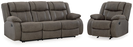Furniture City Houma - Ashley Furniture - First Base Reclining Sofa and Recliner - Reclining Sofa and Recliner - 68804U5