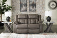 Furniture City Houma - Ashley Furniture - First Base Reclining Loveseat - Reclining Loveseat / Gunmetal - 6880486