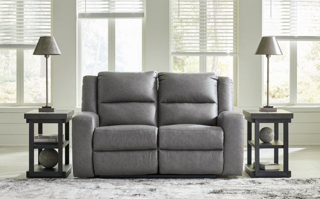 Furniture City Houma - Ashley Furniture - Brixworth Reclining Loveseat - Reclining Loveseat / Slate - 6910686
