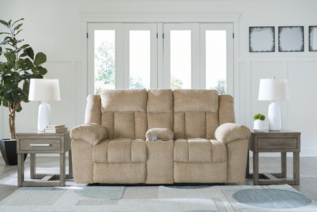 Furniture City Houma - Ashley Furniture - Tip-Off Power Reclining Loveseat - PWR REC Loveseat/CON/ADJ HDRST / Wheat - 6930518