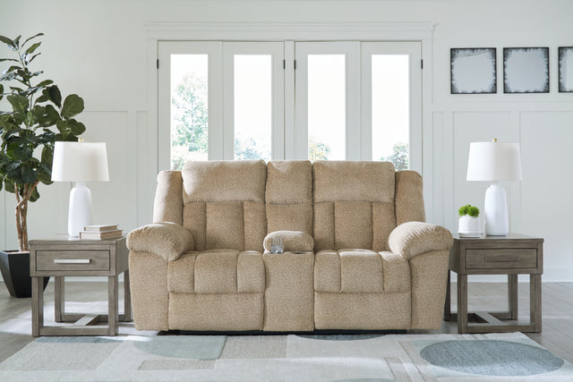 Furniture City Houma - Ashley Furniture - Tip-Off Power Reclining Loveseat - PWR REC Loveseat/CON/ADJ HDRST / Wheat - 6930518