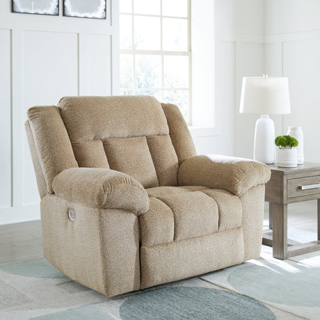 Furniture City Houma - Ashley Furniture - Tip-Off Power Recliner - PWR Recliner/ADJ Headrest / Wheat - 6930582
