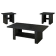 Furniture City Houma - Coaster - Rodez 3-piece Engineered Wood Coffee Table Set Black Oak - 700345
