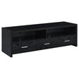 Furniture City Houma - Coaster - Alton 3-drawer Engineered Wood 62-inch TV Stand Black Oak - 700645