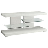 Furniture City Houma - Coaster - Cogswell 2-shelf Wood 47-inch TV Stand White High Gloss - 700824