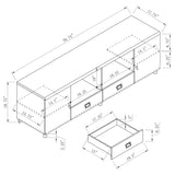 Burkett 2-door Engineered Wood 71-inch TV Stand White High Gloss