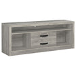 Furniture City Houma - Coaster - Burke 2-drawer Engineered Wood 59-inch TV Stand Grey Driftwood - 701024