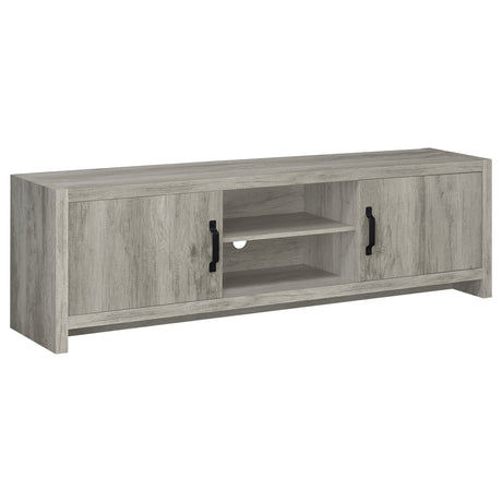 Furniture City Houma - Coaster - Burke 2-door Engineered Wood 71-inch TV Stand Grey Driftwood - 701025