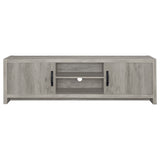 Burke 2-door Engineered Wood 71-inch TV Stand Grey Driftwood