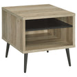 Furniture City Houma - Coaster - Welsh Square Engineered Wood Side End Table Distressed Pine - 701037