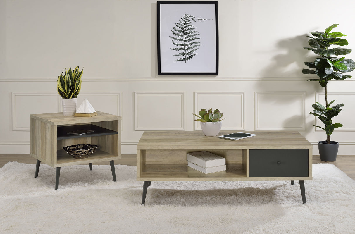 Furniture City Houma - Coaster - Welsh 2-piece Coffee and End Table Set Distressed Pine - 701038-S2