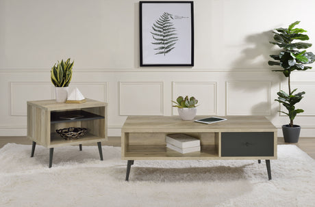 Furniture City Houma - Coaster - Welsh 2-piece Coffee and End Table Set Distressed Pine - 701038-S2