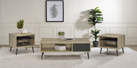 Furniture City Houma - Coaster - Welsh 3-piece Coffee and End Table Set Distressed Pine - 701038-S3