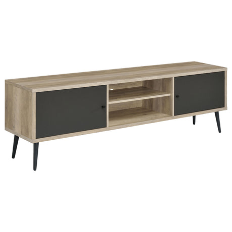 Furniture City Houma - Coaster - Allie 2-door Engineered Wood 71-inch TV Stand Distressed Pine - 701076