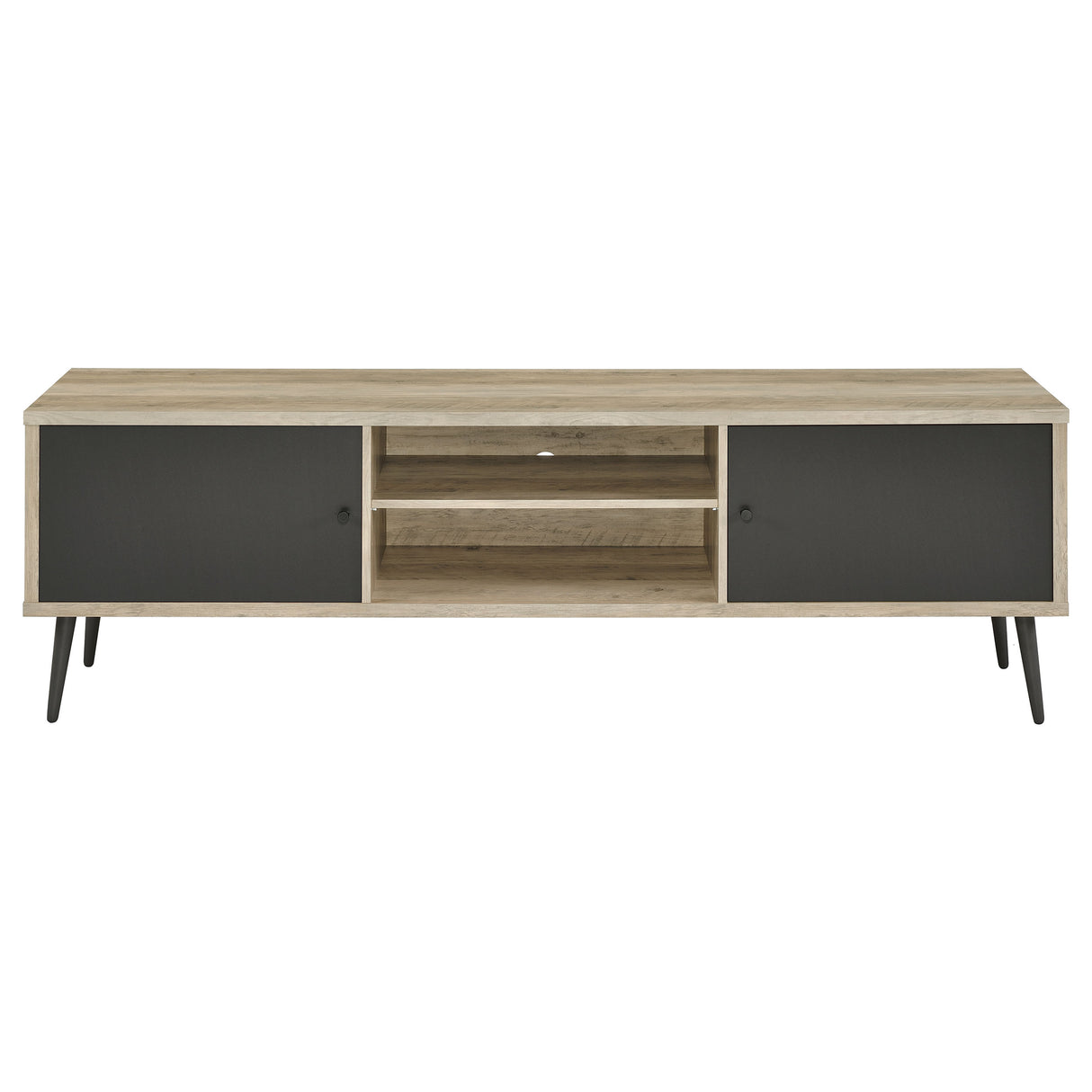 Allie 2-door Engineered Wood 71-inch TV Stand Distressed Pine