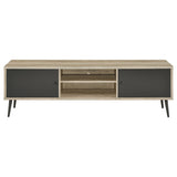 Allie 2-door Engineered Wood 71-inch TV Stand Distressed Pine