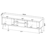 Allie 2-door Engineered Wood 71-inch TV Stand Distressed Pine