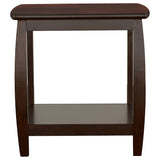 Dixon 1-shelf Square Wood End Table Espresso