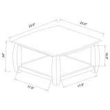 Dixon 1-shelf Square Wood End Table Espresso