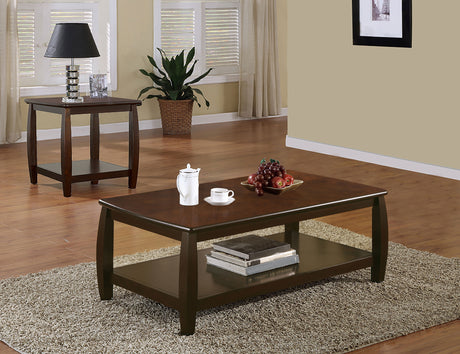 Furniture City Houma - Coaster - Dixon 2-piece Rectangular Wood Coffee Table Set Espresso - 701078-S2