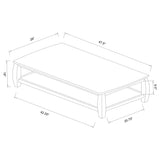 Dixon 2-piece Rectangular Wood Coffee Table Set Espresso