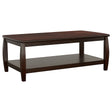 Furniture City Houma - Coaster - Dixon 1-shelf Rectangular Wood Coffee Table Espresso - 701078