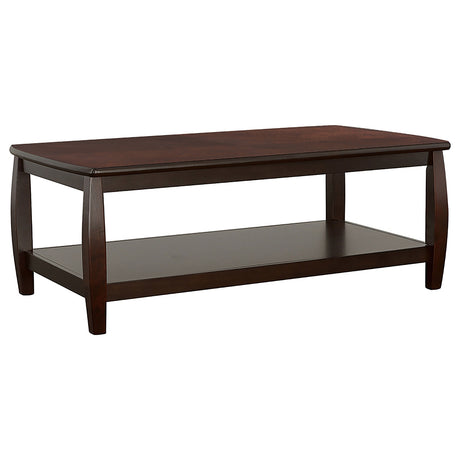 Furniture City Houma - Coaster - Dixon 1-shelf Rectangular Wood Coffee Table Espresso - 701078
