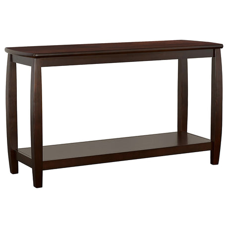 Furniture City Houma - Coaster - Dixon Wood Entryway Console Table with Shelf Cappuccino - 701079