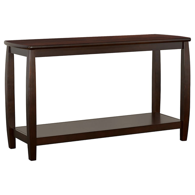 Furniture City Houma - Coaster - Dixon Wood Entryway Console Table with Shelf Cappuccino - 701079