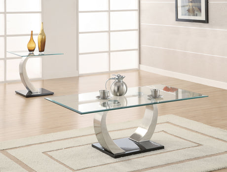 Furniture City Houma - Coaster - Pruitt 2-piece Coffee and End Table Set Satin Silver - 701238-S2
