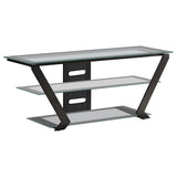 Furniture City Houma - Coaster - Donlyn 2-tier Metal 50-inch TV Stand with Glass Shelves Black - 701370