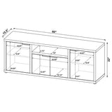 Tabby 4-door Engineered Wood 60-inch TV Stand Mango