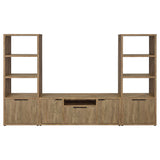 Tabby 3-shelf Engineered Wood Media Tower Mango