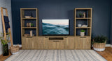 Tabby 3-shelf Engineered Wood Media Tower Mango