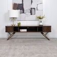 Furniture City Houma - Coaster - Valna Wood 71-inch TV Stand with Sliding Doors Walnut - 701713