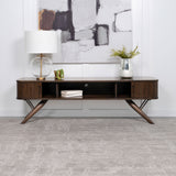 Furniture City Houma - Coaster - Valna Wood 71-inch TV Stand with Sliding Doors Walnut - 701713