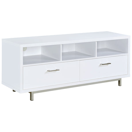 Furniture City Houma - Coaster - Casey 2-drawer Engineered Wood 60-inch TV Stand White - 701972
