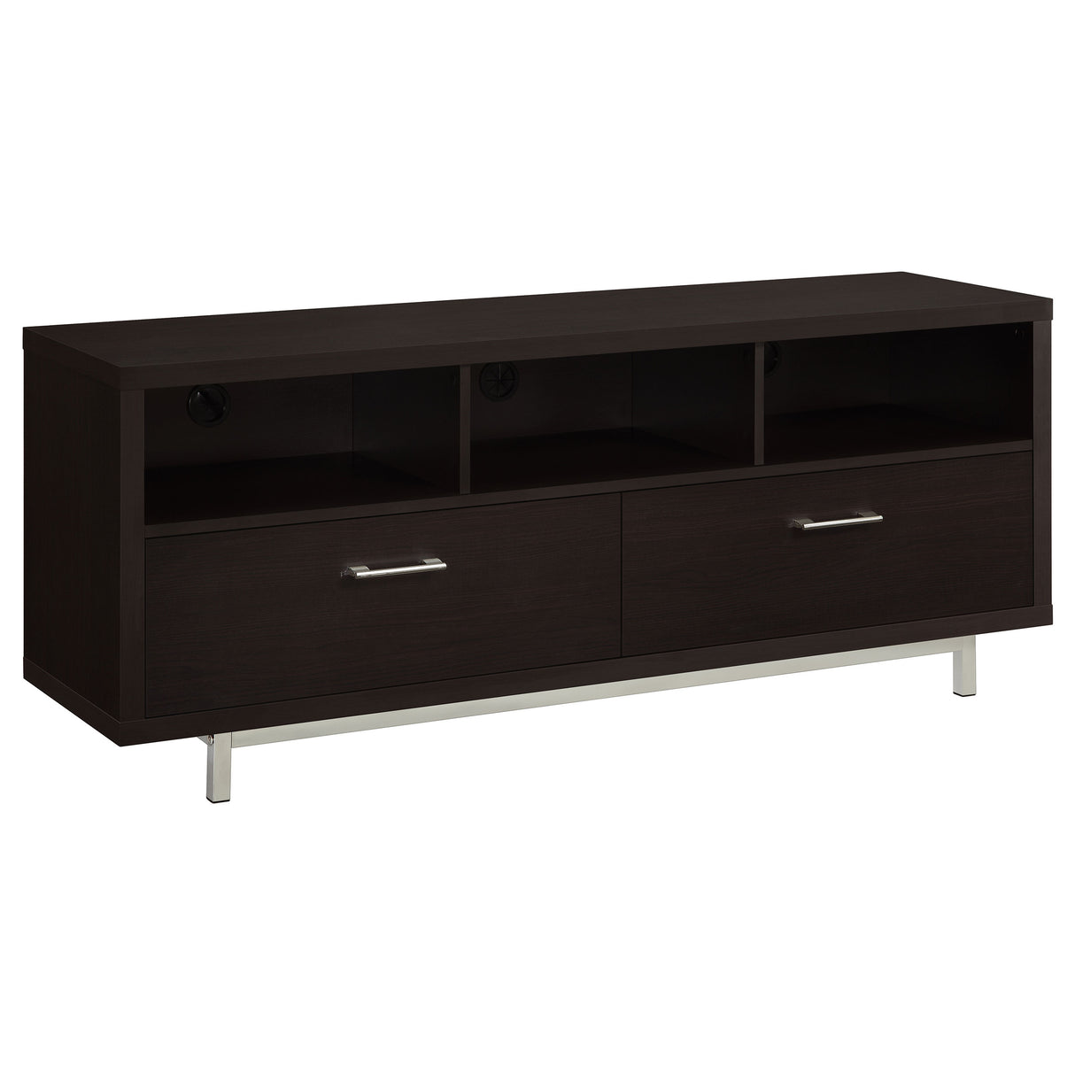 Furniture City Houma - Coaster - Casey 2-drawer Engineered Wood 60-inch TV Stand Cappuccino - 701973