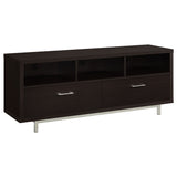Furniture City Houma - Coaster - Casey 2-drawer Engineered Wood 60-inch TV Stand Cappuccino - 701973